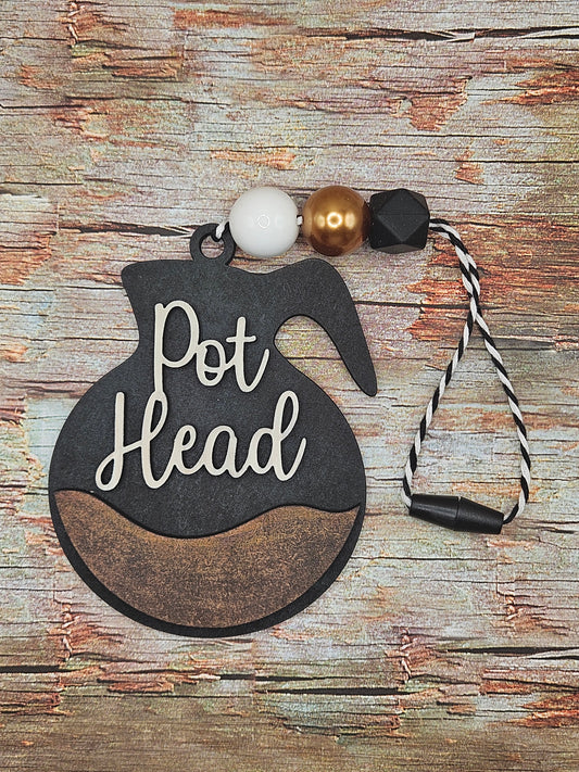 Pot Head Car Charm/Ornament