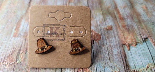 Pilgrim Hat Stud Earrings